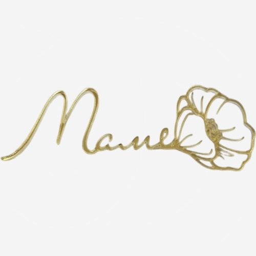 Топпер декоративный акриловый "Маме" Золото 9х3 см 