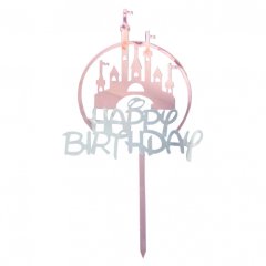 Топпер декоративный акриловый "Happy Birthday" 