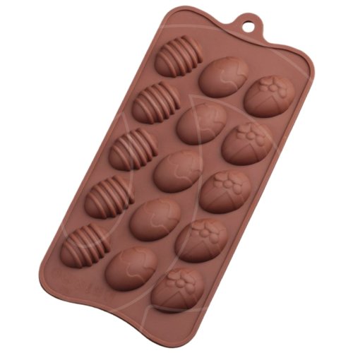 Форма силиконовая "Пасхальные яйца" 22х10,5 см 15 шт 2854629,  СФ-112